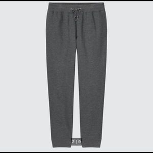 TWO PAIRS Uniqlo Sherpa Pile Lined Joggers Sweatpants Warm Large Grey